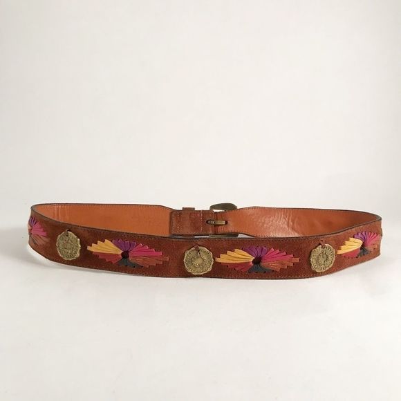 Vintage Brown Belt with Multicolor Embroidery main image 5